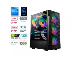 Računalnik MEGA TWR S7 i5-12400F/RTX3060-12GB/16GB/1TB-4.0/750W/Brez OS RGB