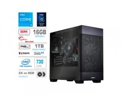 Računalnik MEGA MT S7X BUSINESS i5-13400/Intel 730/16GB/1TB-4.0/750W/Brez OS/črna