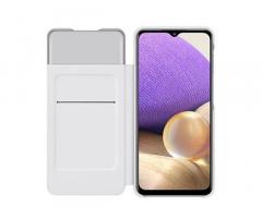 Preklopni ovitek Samsung EF-EA326PWE S View za Galaxy A32 A326, bel - 2