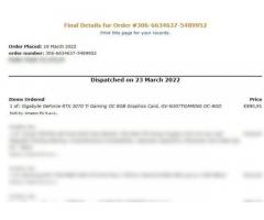 Gigabyte GeForce RTX 3070 Ti Gaming OC 8GB - 6