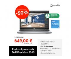 Poslovni prenosnik Dell Precision 3560 – 512 GB SSD