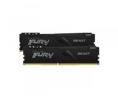 DDR4 32GB 3200MHz CL16 KIT (2x16GB) Kingston Fury Beast XMP2.0 1,35V Fury črna (KF432C16B