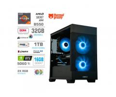 MEGA MT S7X RTX 5060 Ti | R7-5700X | 32GB | 1TB | 750W | Brez OS | Zračno Hlajenje | Črn