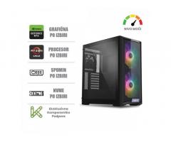 Črn Računalnik Gaming PRO PERFORMANCE | Zmogljivostni Nivo | Ryzen 7. Gen | Nvidia | NoO
