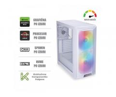 Bel Računalnik Gaming PRO POWER | Najvišji Nivo | Ryzen 9. Gen | Nvidia | NoOS | Linija