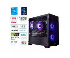 Računalnik MEGA MT S7X GAMER i5-14600KF/RTX4070 Super/16GB/1TB/750W/Brez OS/črna RGB