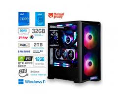 Računalnik MEGA TWR S10 i7-14700K/RTX4070 Super/32GB-DDR5/2TB-4.0/1000W/Win11Home/črna RGB