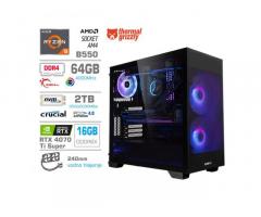 Računalnik MEGA MT S7X R9-5900X/RTX4070Ti Super/64GB/2TB-4.0/750W/Brez OS/črna RGB