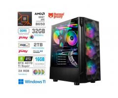 Računalnik MEGA TWR S7 R7-7700X/RTX4070Ti Super/32GB-DDR5/2TB-4.0/750W/Win11Home RGB
