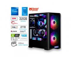 Računalnik MEGA TWR S10 i7-12700K/RTX4070Ti Super/32GB/2TB-4.0/1000W/Brez OS/črn RGB