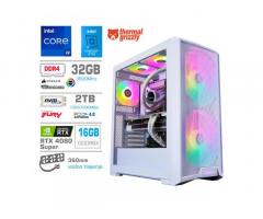 Računalnik MEGA TWR S10 i9-13900K/RTX4080 Super/32GB/2TB-4.0/1000W/Brez OS/bel RGB