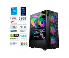 Računalnik MEGA TWR S7 i5-14600KF/RTX5060Ti-16GB/32GB/1TB-4.0/750W/Brez OS RGB