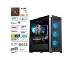 Računalnik MEGA TWR S11 R9-9900X3D/RTX5090/64GB-DDR5/2TB-4.0/1050W/Brez OS/črna RGB
