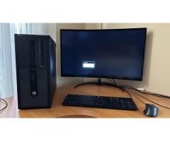HP EliteDesk 800 G1 i7 + Ukrivljen LCD monitor Philips 327 BREZHIBEN