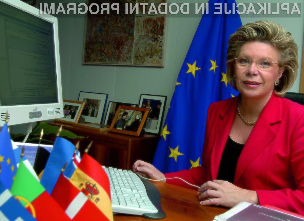 Evropska komisarka Viviane Reding se zavzema za večjo svobodo interneta.