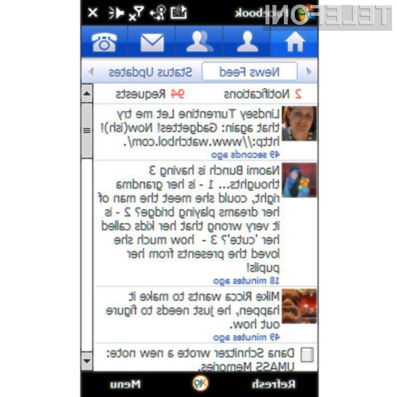 Priljubljena socialna mreža Facebook je postala mobilna!