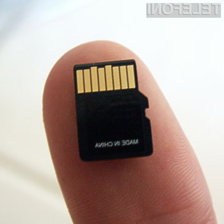 Nova pomnilniška kartica MicroSD je pisana na kožo lastnikom mobinikov brez povezave Wi-Fi.