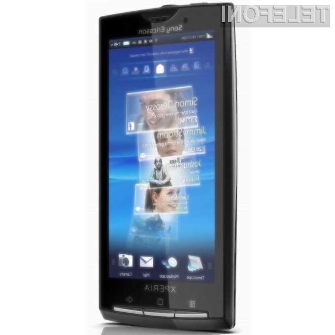 Vrhunski mobilnik Sony Ericsson XPERIA X10 s platformo Android.