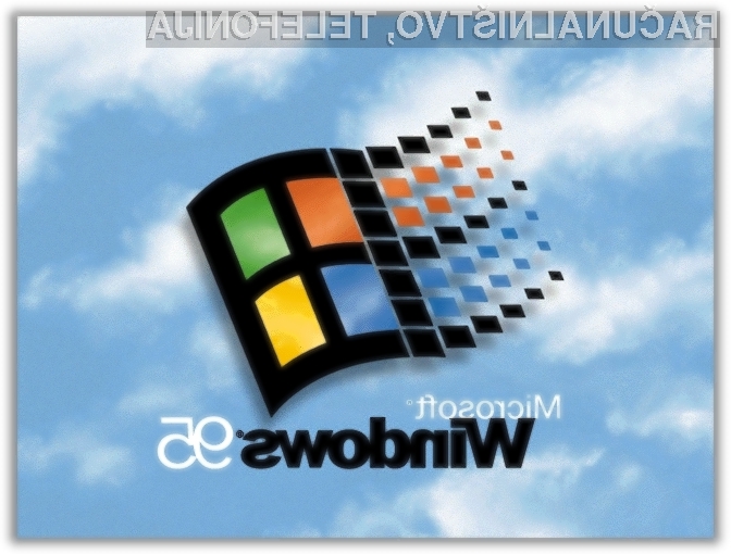 Operacijski sistem Windows 95 je ponekod še vedno v »operativni« uporabi.
