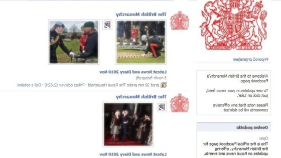 Britanska monarhija je odslej prisotna še na socialnem omrežju Facebook!