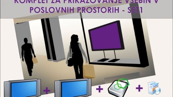 Komplet za prikazovanje v poslovnih prostorih