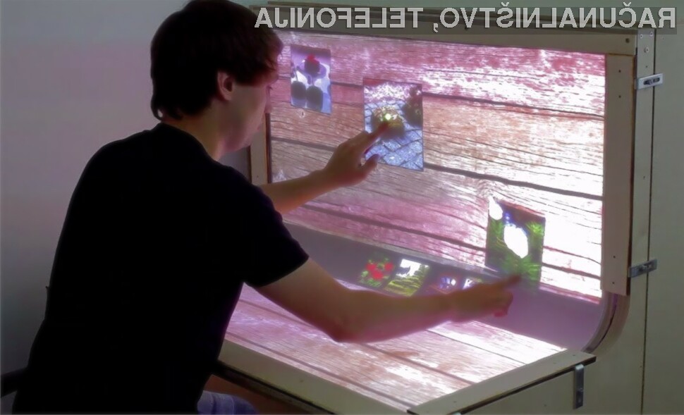 Nemški raziskovalci so predstavili koncept ukrivljene delovne površine, ki je v celoti izdelana iz zaslona na dotik.