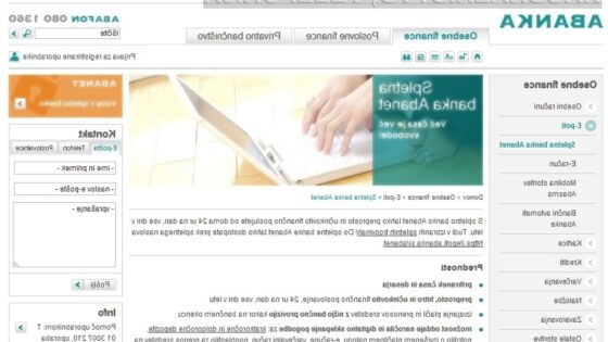 Resnična ali lažna spletna stran spletne banke Abanet?