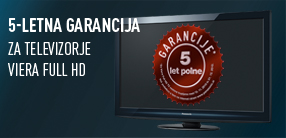 Vsi HD televizorji Panasonic do 28. februarja 2011 s 5-letno garancijo!