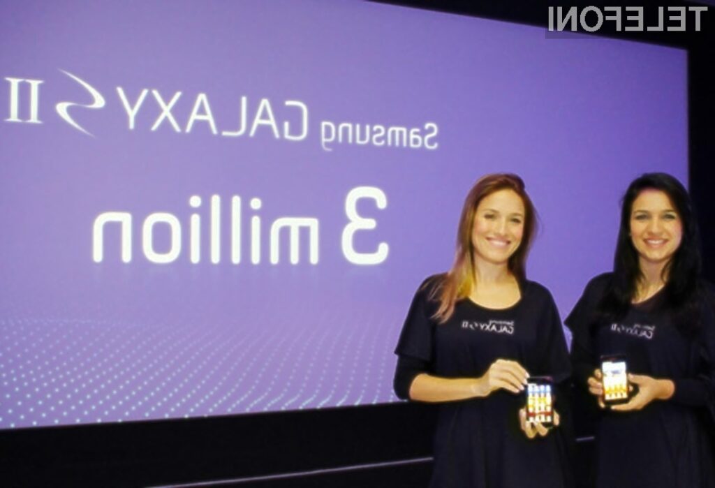 Samsung Galaxy S II je prepričal že dobre tri milijone uporabnikov storitev mobilne telefonije!
