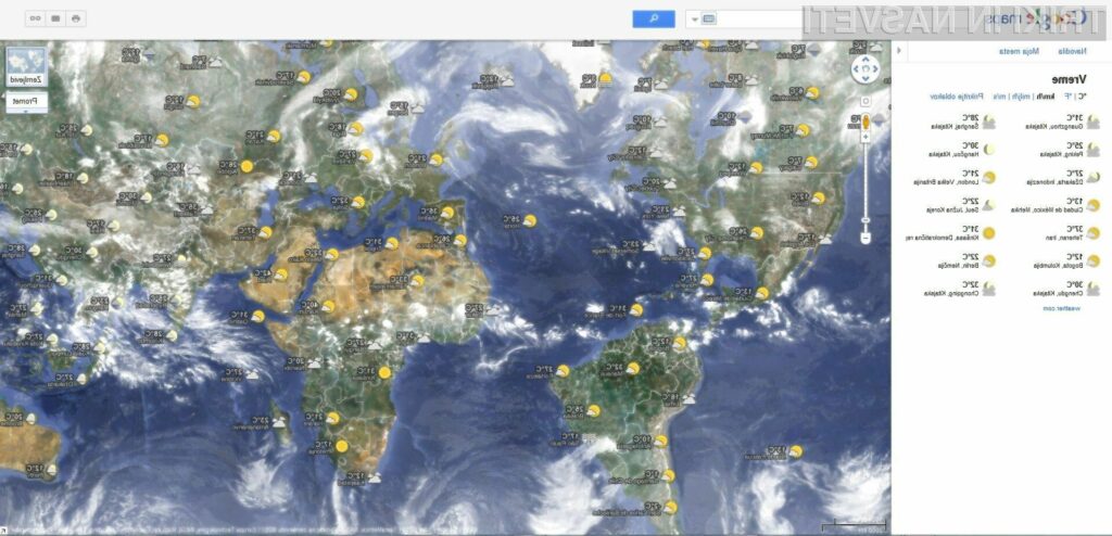 Če vas morda kdaj zanima, kakšno je vreme v tem trenutku po vsem svetu, vam bo prav prišla funkcionalnost Google Mapsa.