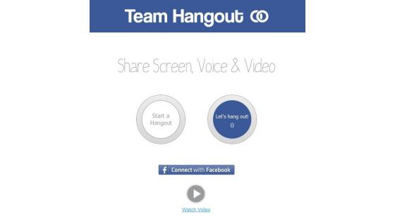 Pričnite spletno konferenco na teamhangout.com z enim klikom