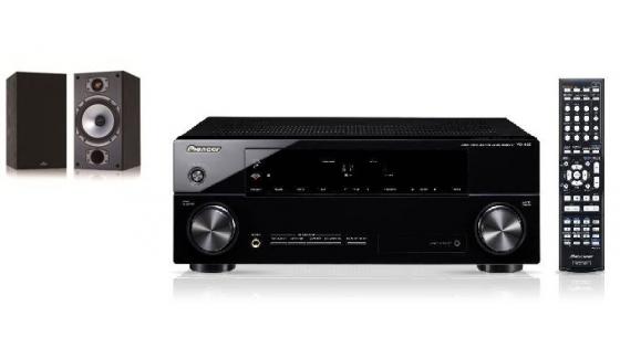 Pioneer VSX-520 in Monitor Audio M2