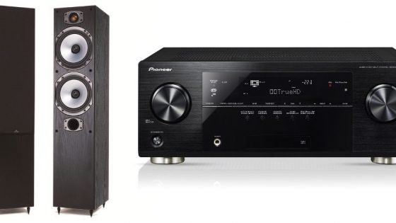 Pioneer VSX-921 in Monitor Audio M4