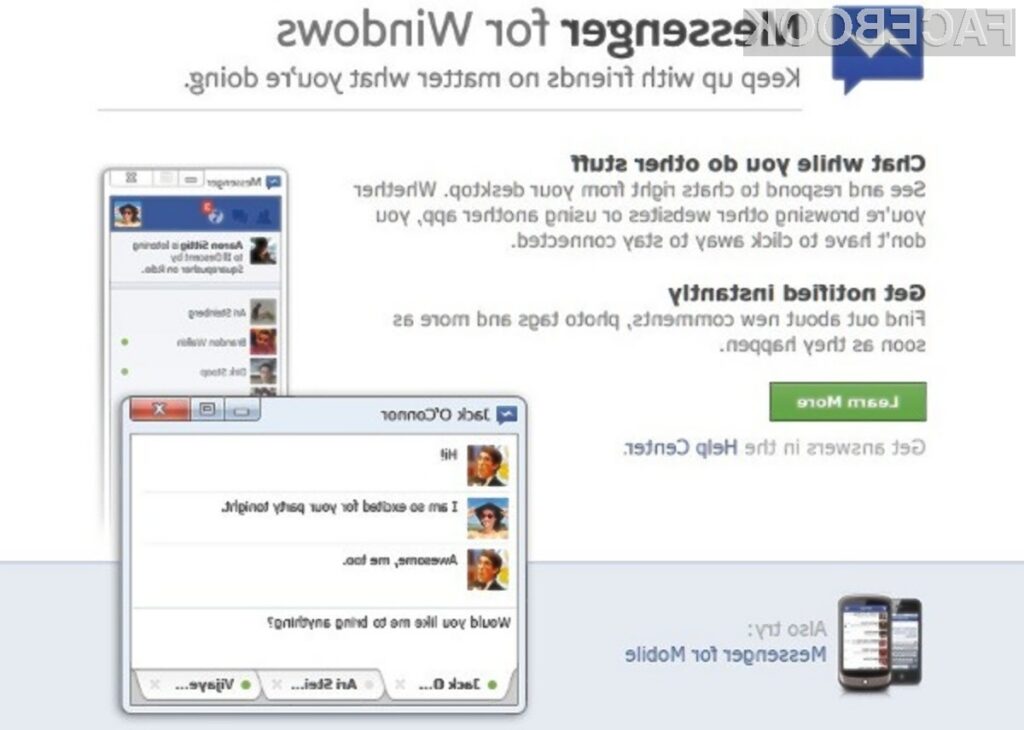 Sporočilni sistem Facebook Messenger bo precej poenostavil komunikacijo z našimi prijatelji!