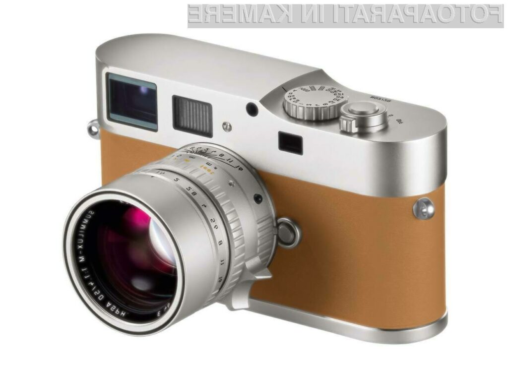 Ogrodje kamere Leica M9-P je obogateno s tako imenovano »Veau Swift«  telečjo kožo.