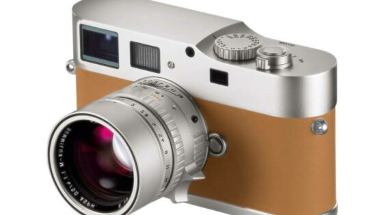 Ogrodje kamere Leica M9-P je obogateno s tako imenovano »Veau Swift«  telečjo kožo.