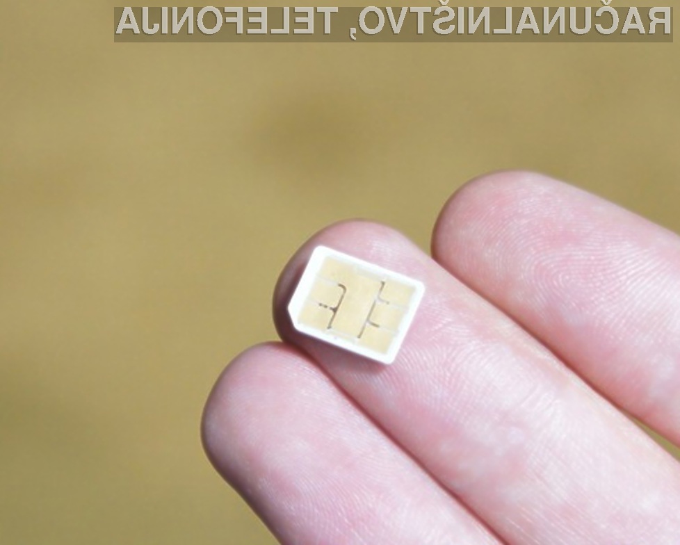 Nove Nano-SIM kartice bodo proizvajalcem mobilnih telefonov omogočile izdelavo manjših naprav.