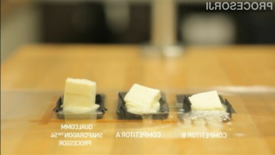 Maslo na Qualcommovem procesorju Snapdragon S4 se je stopilo najpočasneje.