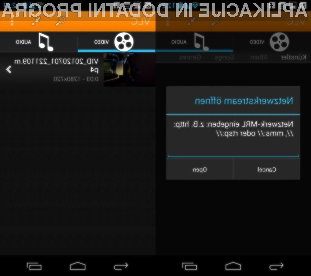 VLC predvajalnik je odslej na voljo tudi za mobilne naprave z operacijskim sistemom Android.
