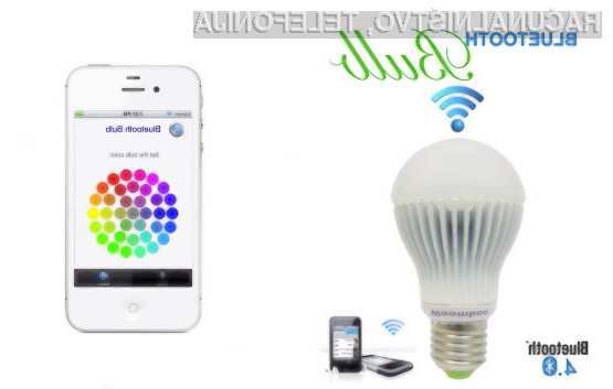 Pametno svetilko Bluetooth Bulb lahko upravljamo iz vseh naprav, ki so opremljene z brezžično povezavo Bluetooth 4.0.