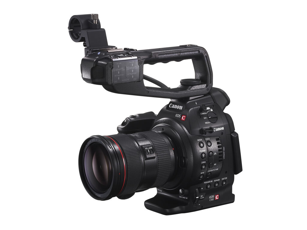 EOS C100 je priročna majhna kamera, v kateri pa se skrivajo karakteristike profesionalnih kamer.