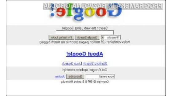 Ime Google je bilo dejansko izbrano, ker je bila domena googol.com že zasedena.