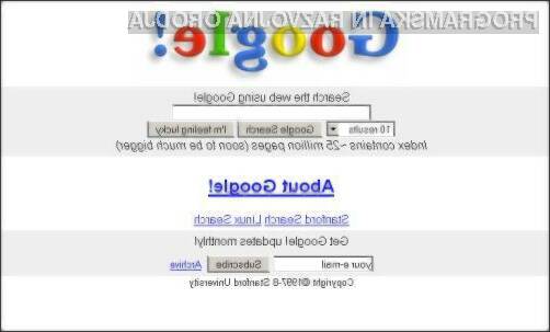 Ime Google je bilo dejansko izbrano, ker je bila domena googol.com že zasedena.