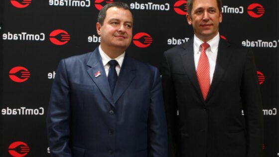 Veselin Jevrosimović, predsednik in lastnik skupine ComTrade, predsednik vlade Republike Srbije Ivica Dačić
