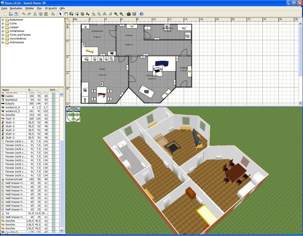 План дома для программы Sweet Home 3d