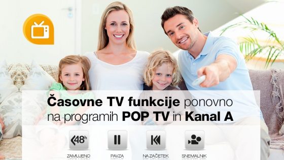 Amis ponovno prvi s časovnimi TV-funkcijami na programih POP TV in Kanal A
