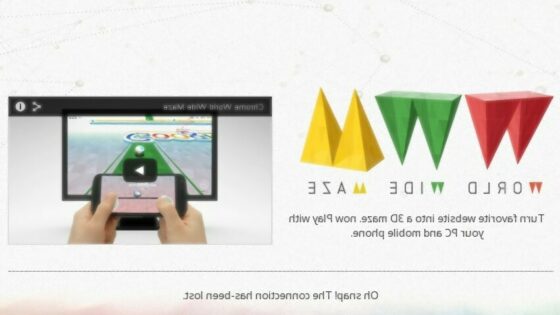Spletna igra World Wide Maze kaže dejanske zmogljivosti in zmožnosti spletnega brskalnika Google Chrome.