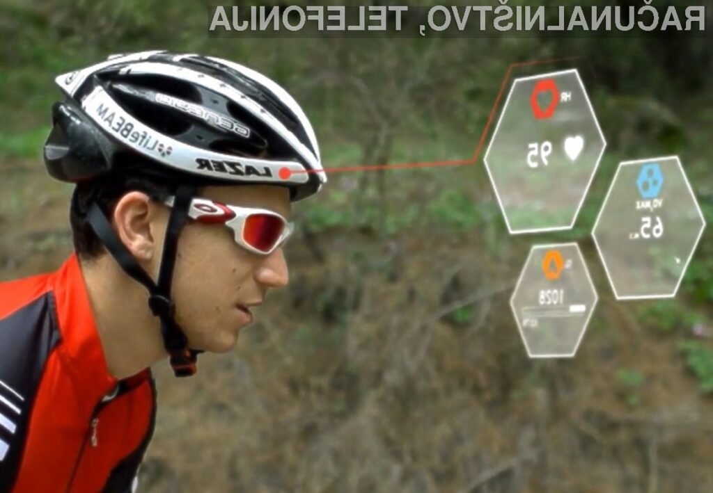 Pametna kolesarska čelada uporabniku prikazuje pomembne podatke na navideznem zaslonu in to v realnem času.