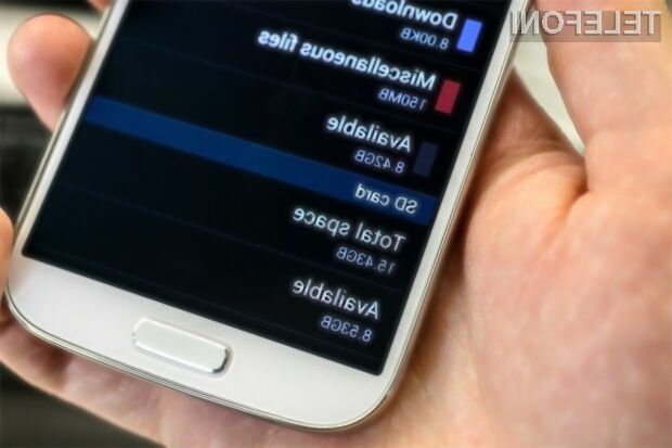 Pri Samsungu Galaxy S4 je razpoložljivega prostora za shranjevanje podatkov kar 45-odstotkov manj od deklariranega.