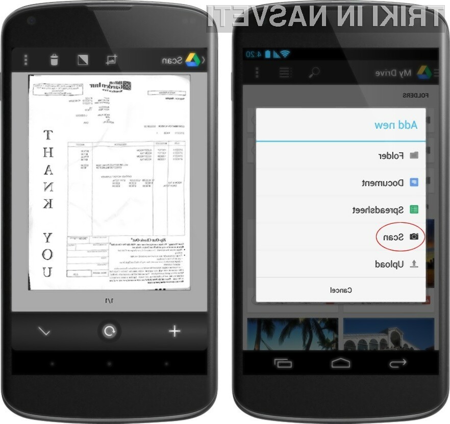 Novi Google Drive vašo mobilno napravo »spremeni« v vsestransko uporaben optični čitalnik.